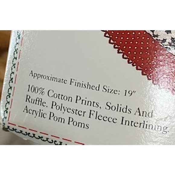 2 Vintage Christmas poinsettia placemat kits (8 ttl) Gingham Goose NIP - Picture 5 of 6